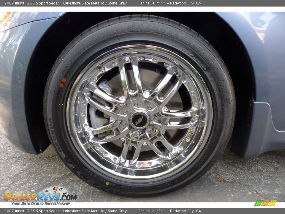 2007 Infiniti G 35 S Sport Sedan Lakeshore Slate Metallic / Stone Gray Photo #24