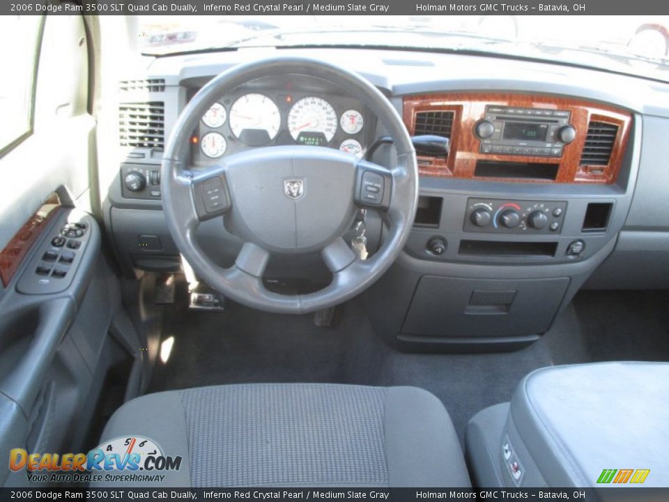 2006 Dodge Ram 3500 SLT Quad Cab Dually Inferno Red Crystal Pearl / Medium Slate Gray Photo #20