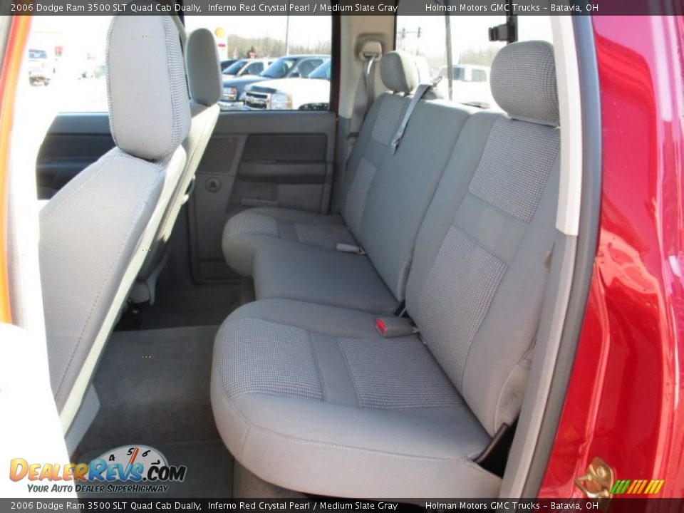 2006 Dodge Ram 3500 SLT Quad Cab Dually Inferno Red Crystal Pearl / Medium Slate Gray Photo #21