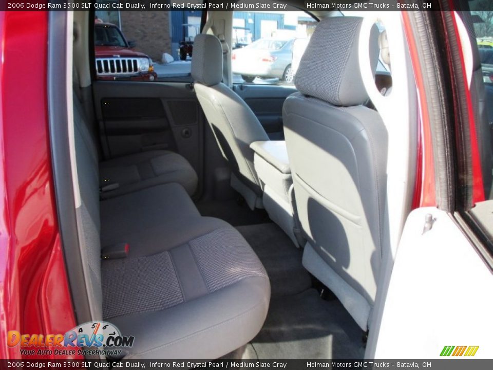 2006 Dodge Ram 3500 SLT Quad Cab Dually Inferno Red Crystal Pearl / Medium Slate Gray Photo #28