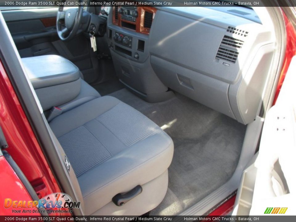 2006 Dodge Ram 3500 SLT Quad Cab Dually Inferno Red Crystal Pearl / Medium Slate Gray Photo #29
