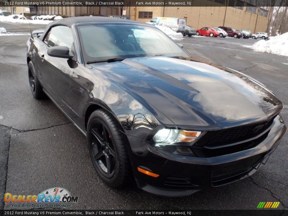 2012 Ford Mustang V6 Premium Convertible Black / Charcoal Black Photo #5