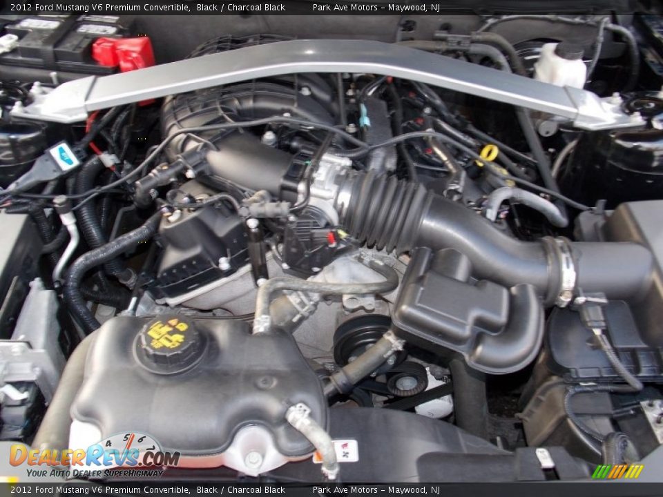 2012 Ford Mustang V6 Premium Convertible Black / Charcoal Black Photo #13