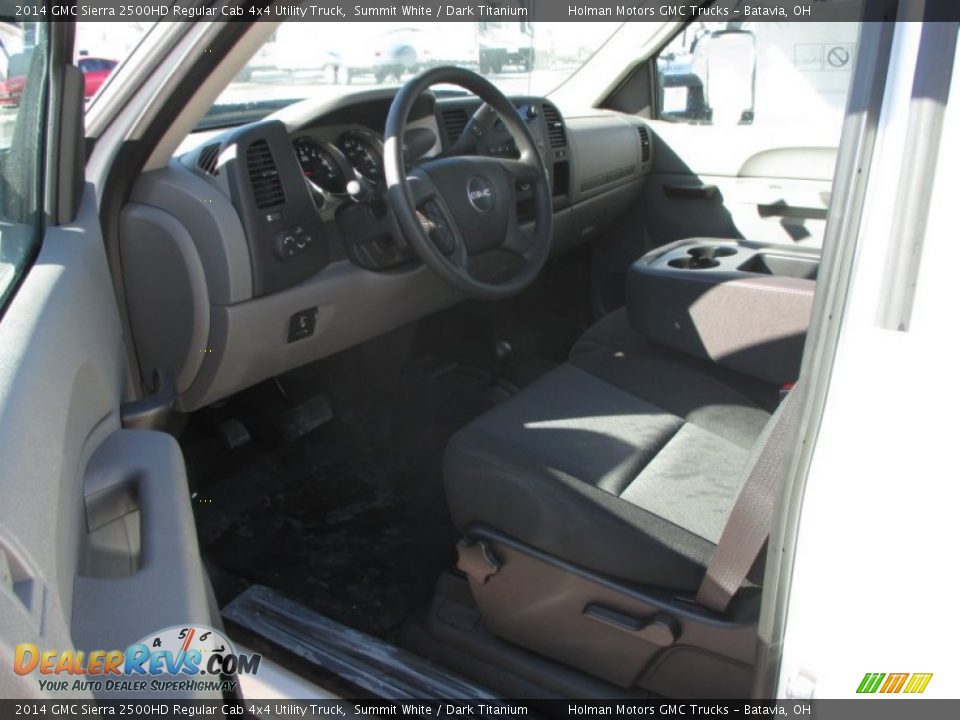 2014 GMC Sierra 2500HD Regular Cab 4x4 Utility Truck Summit White / Dark Titanium Photo #6