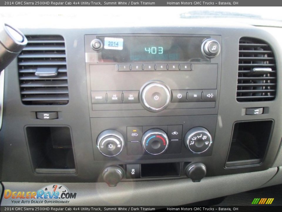 2014 GMC Sierra 2500HD Regular Cab 4x4 Utility Truck Summit White / Dark Titanium Photo #7