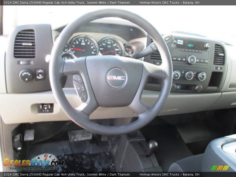 2014 GMC Sierra 2500HD Regular Cab 4x4 Utility Truck Summit White / Dark Titanium Photo #12