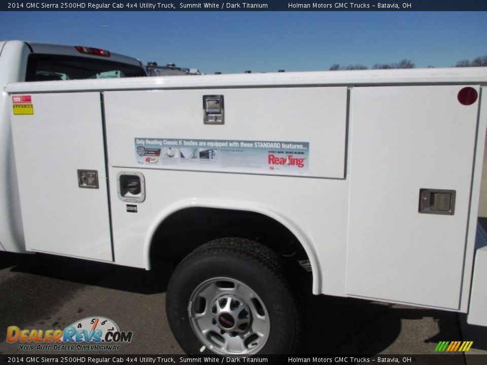 2014 GMC Sierra 2500HD Regular Cab 4x4 Utility Truck Summit White / Dark Titanium Photo #14