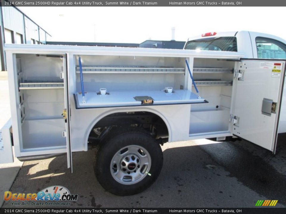2014 GMC Sierra 2500HD Regular Cab 4x4 Utility Truck Summit White / Dark Titanium Photo #20