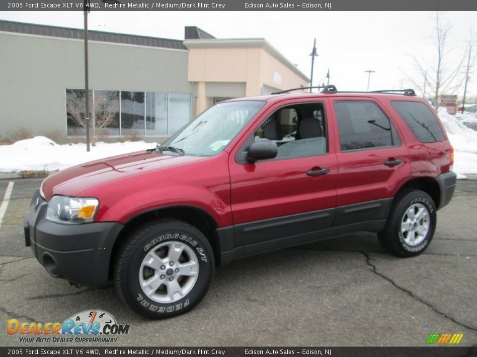 2005 Ford Escape XLT V6 4WD Redfire Metallic / Medium/Dark Flint Grey Photo #1