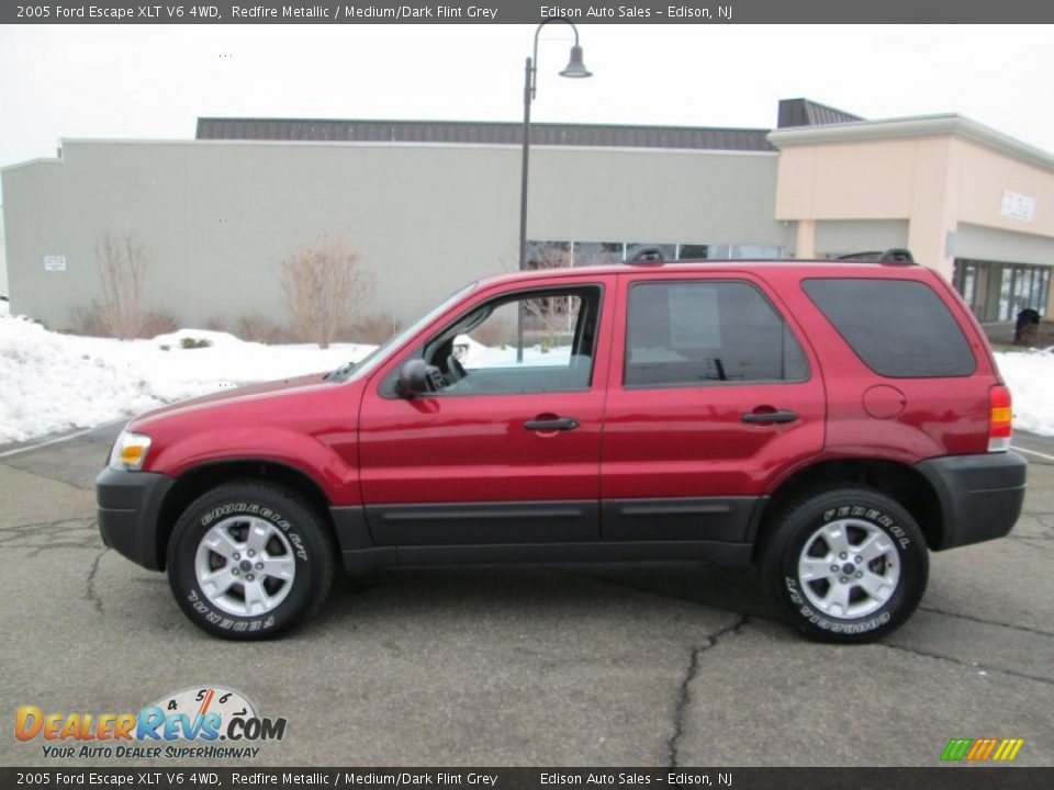 2005 Ford Escape XLT V6 4WD Redfire Metallic / Medium/Dark Flint Grey Photo #3