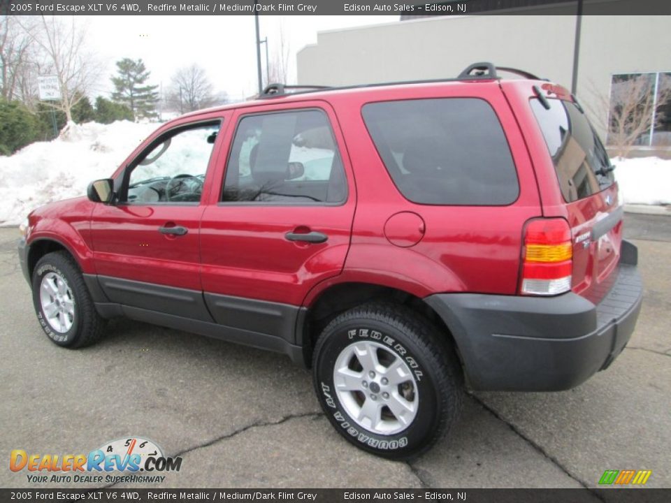 2005 Ford Escape XLT V6 4WD Redfire Metallic / Medium/Dark Flint Grey Photo #4