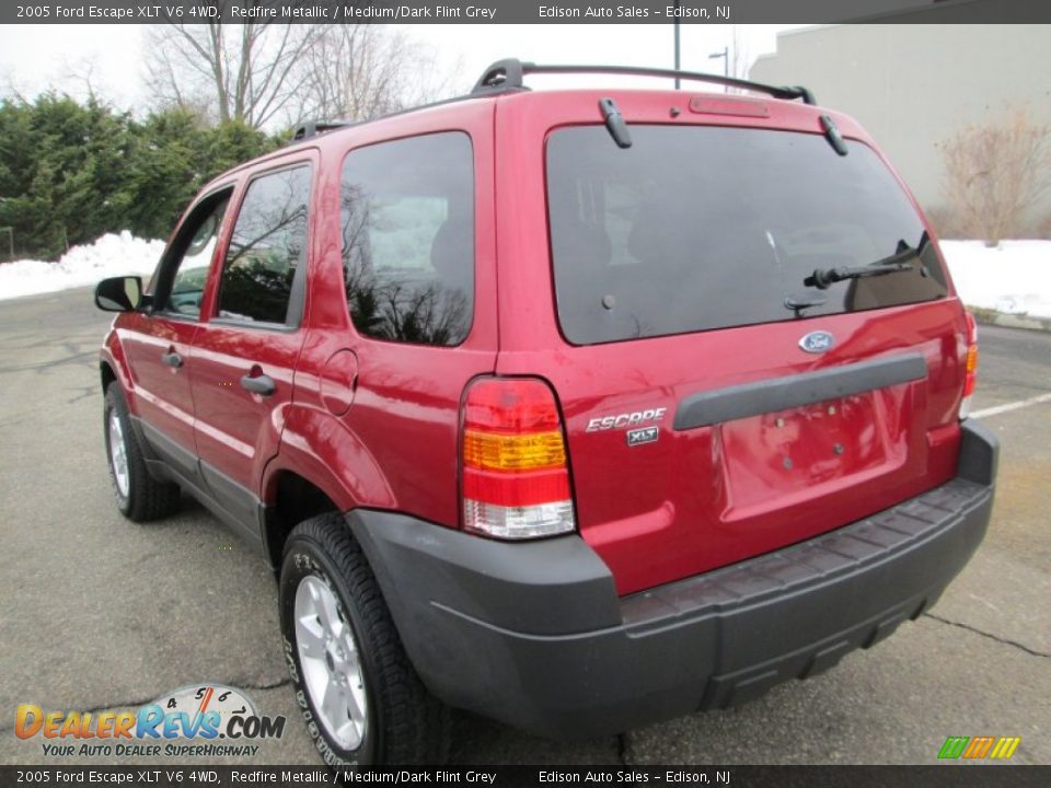 2005 Ford Escape XLT V6 4WD Redfire Metallic / Medium/Dark Flint Grey Photo #5