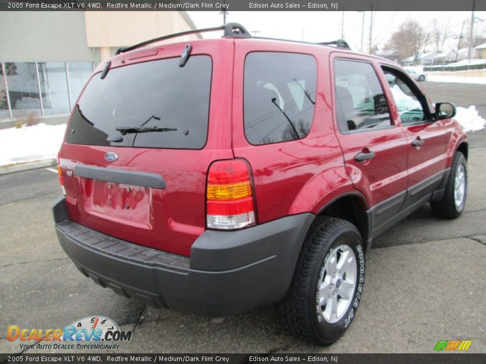 2005 Ford Escape XLT V6 4WD Redfire Metallic / Medium/Dark Flint Grey Photo #7