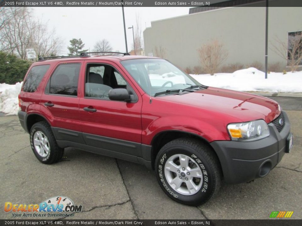 2005 Ford Escape XLT V6 4WD Redfire Metallic / Medium/Dark Flint Grey Photo #10