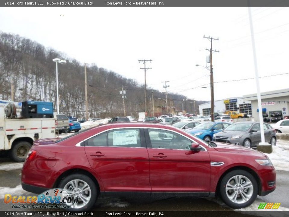 2014 Ford Taurus SEL Ruby Red / Charcoal Black Photo #1