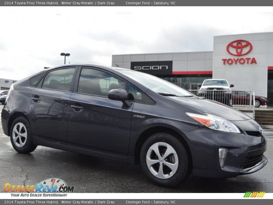 2014 Toyota Prius Three Hybrid Winter Gray Metallic / Dark Gray Photo #1