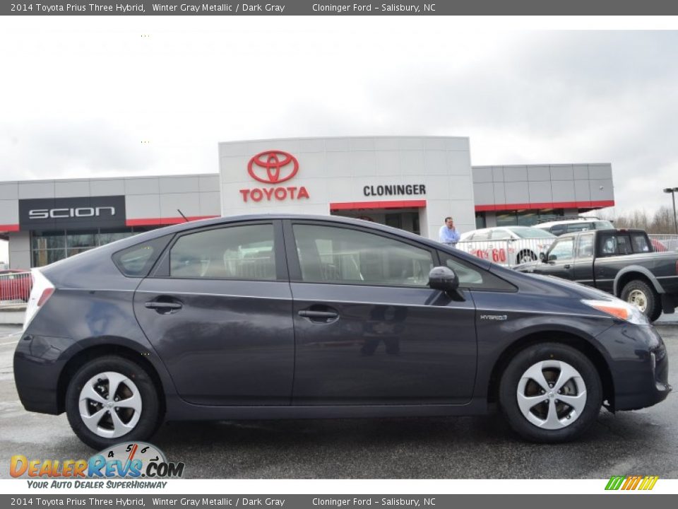 2014 Toyota Prius Three Hybrid Winter Gray Metallic / Dark Gray Photo #2