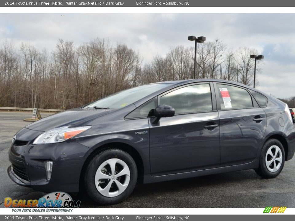 2014 Toyota Prius Three Hybrid Winter Gray Metallic / Dark Gray Photo #3