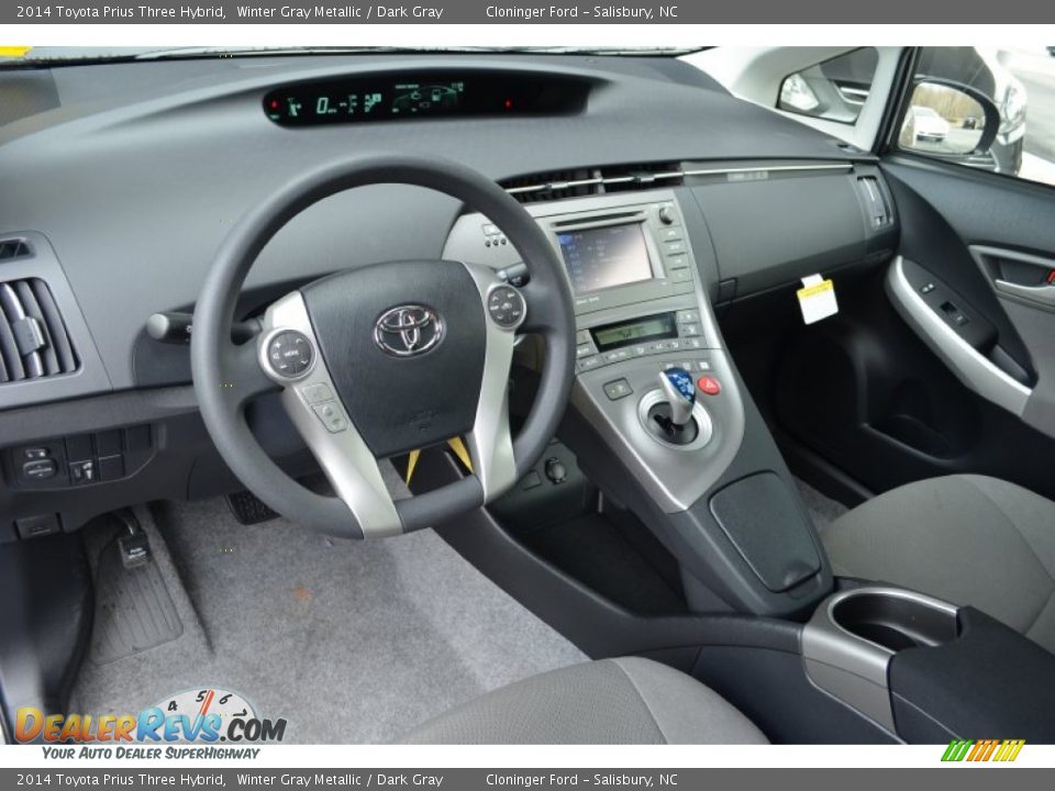 2014 Toyota Prius Three Hybrid Winter Gray Metallic / Dark Gray Photo #7