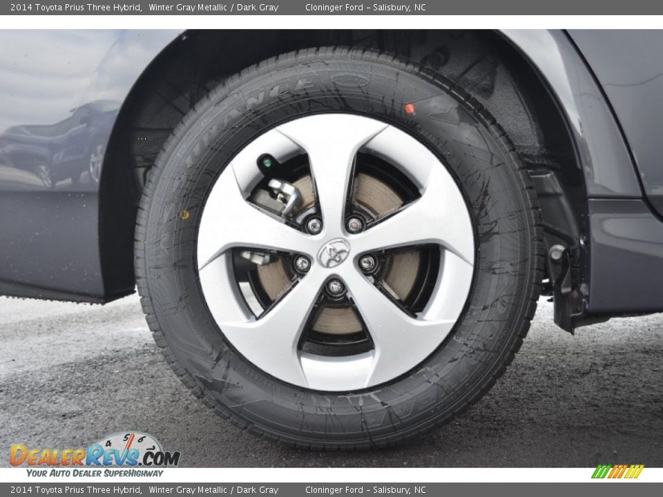 2014 Toyota Prius Three Hybrid Winter Gray Metallic / Dark Gray Photo #10