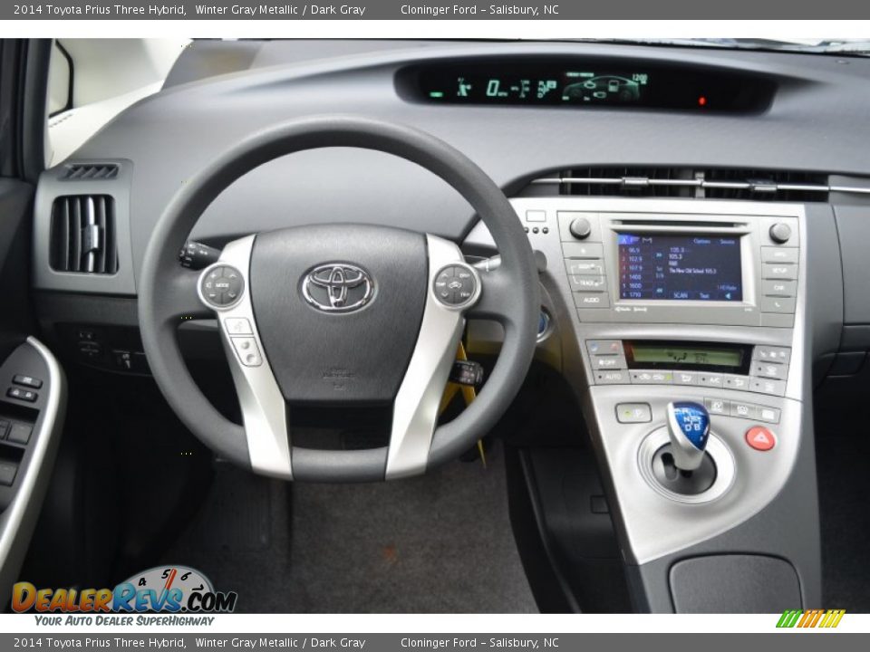 2014 Toyota Prius Three Hybrid Winter Gray Metallic / Dark Gray Photo #11