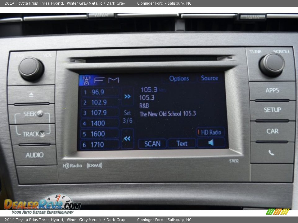 2014 Toyota Prius Three Hybrid Winter Gray Metallic / Dark Gray Photo #12