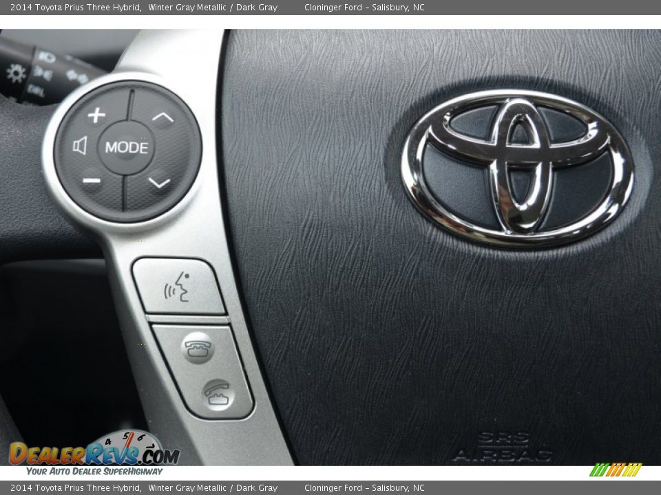 2014 Toyota Prius Three Hybrid Winter Gray Metallic / Dark Gray Photo #19