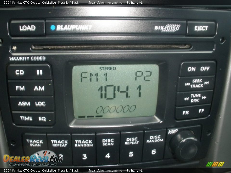 Audio System of 2004 Pontiac GTO Coupe Photo #22