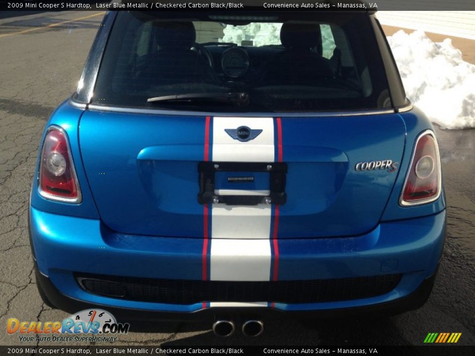 2009 Mini Cooper S Hardtop Laser Blue Metallic / Checkered Carbon Black/Black Photo #2