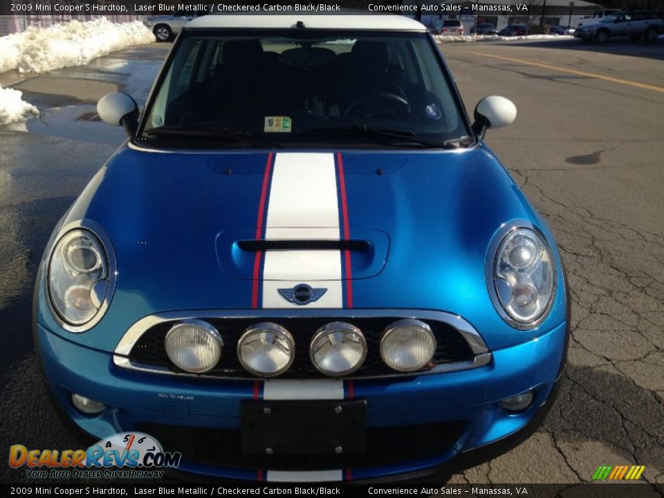 2009 Mini Cooper S Hardtop Laser Blue Metallic / Checkered Carbon Black/Black Photo #5