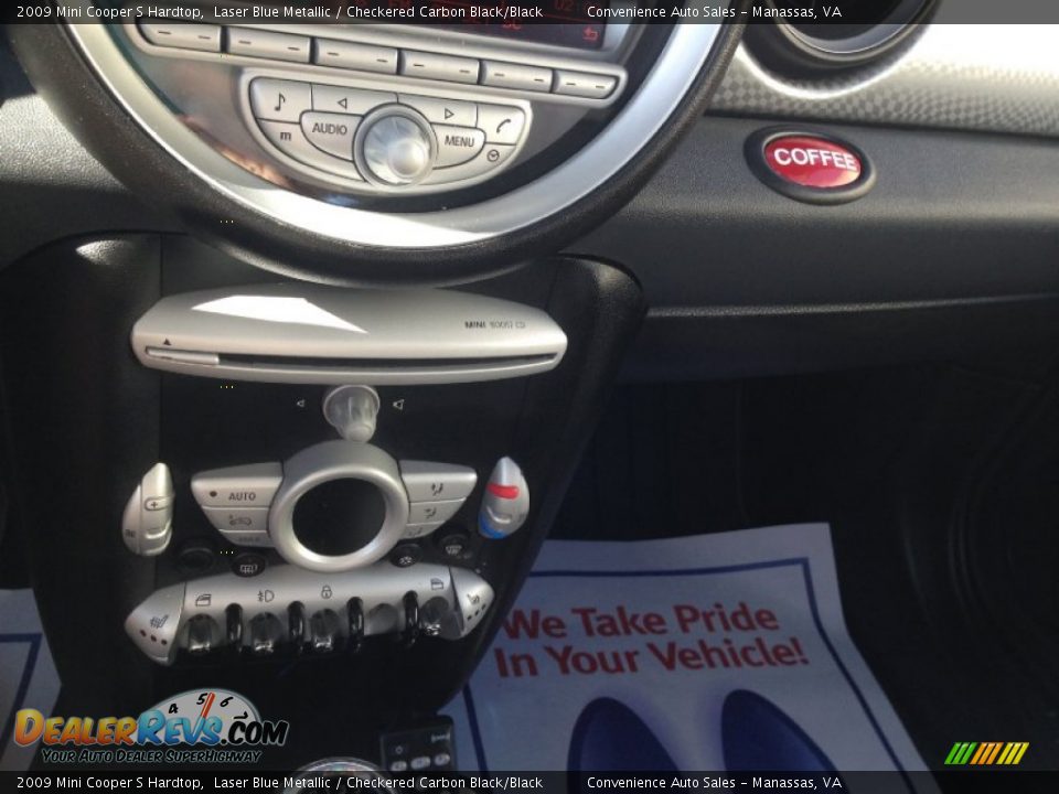 2009 Mini Cooper S Hardtop Laser Blue Metallic / Checkered Carbon Black/Black Photo #7