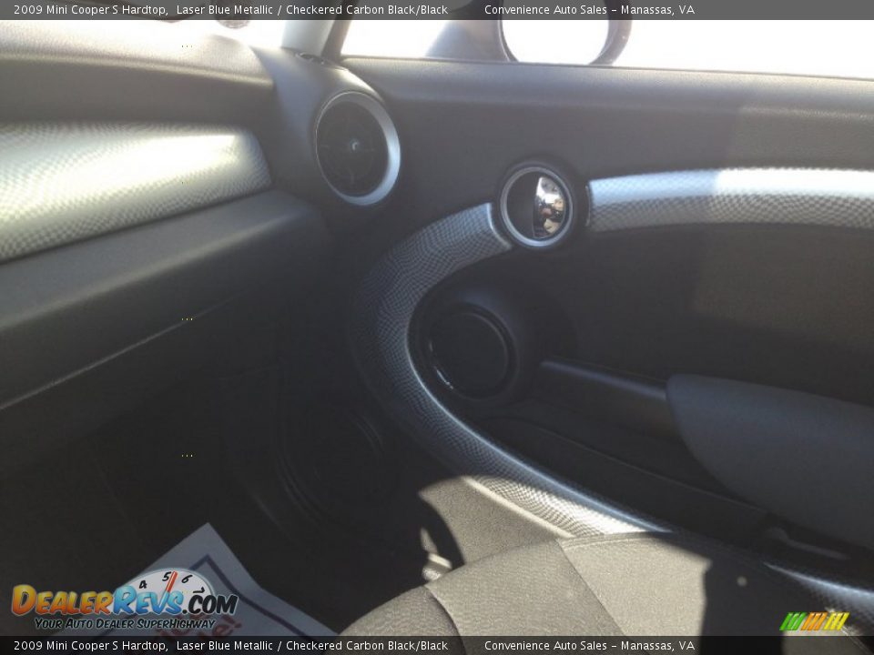 2009 Mini Cooper S Hardtop Laser Blue Metallic / Checkered Carbon Black/Black Photo #8