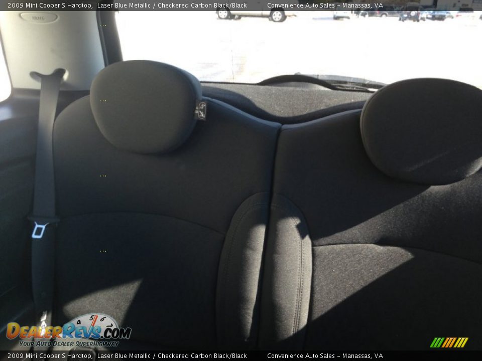 2009 Mini Cooper S Hardtop Laser Blue Metallic / Checkered Carbon Black/Black Photo #9