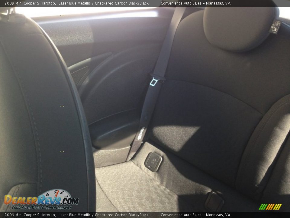 2009 Mini Cooper S Hardtop Laser Blue Metallic / Checkered Carbon Black/Black Photo #10
