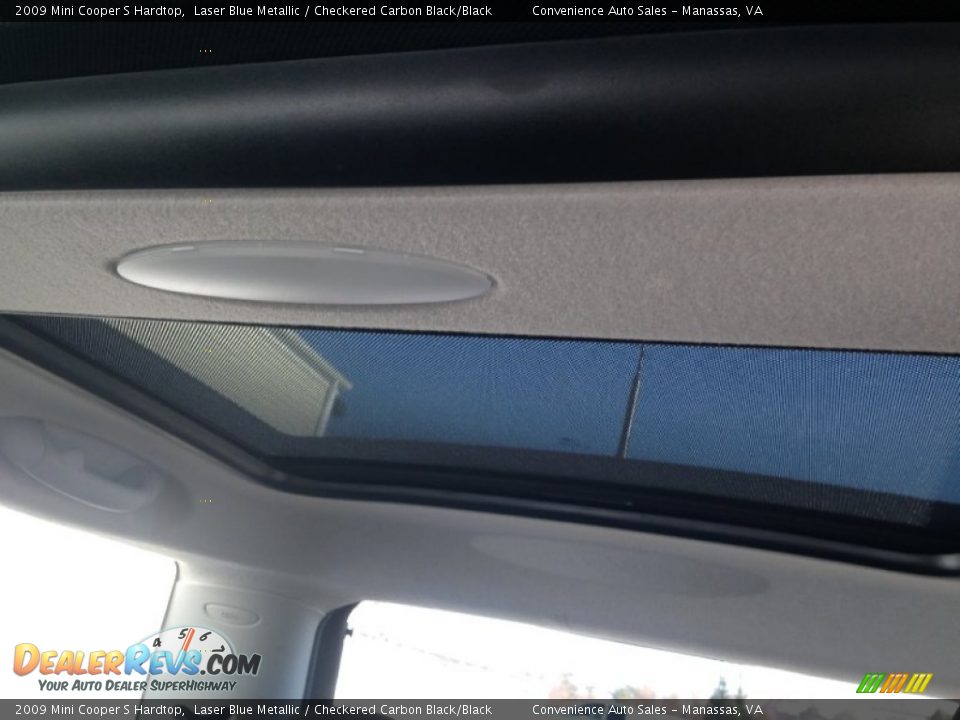2009 Mini Cooper S Hardtop Laser Blue Metallic / Checkered Carbon Black/Black Photo #11
