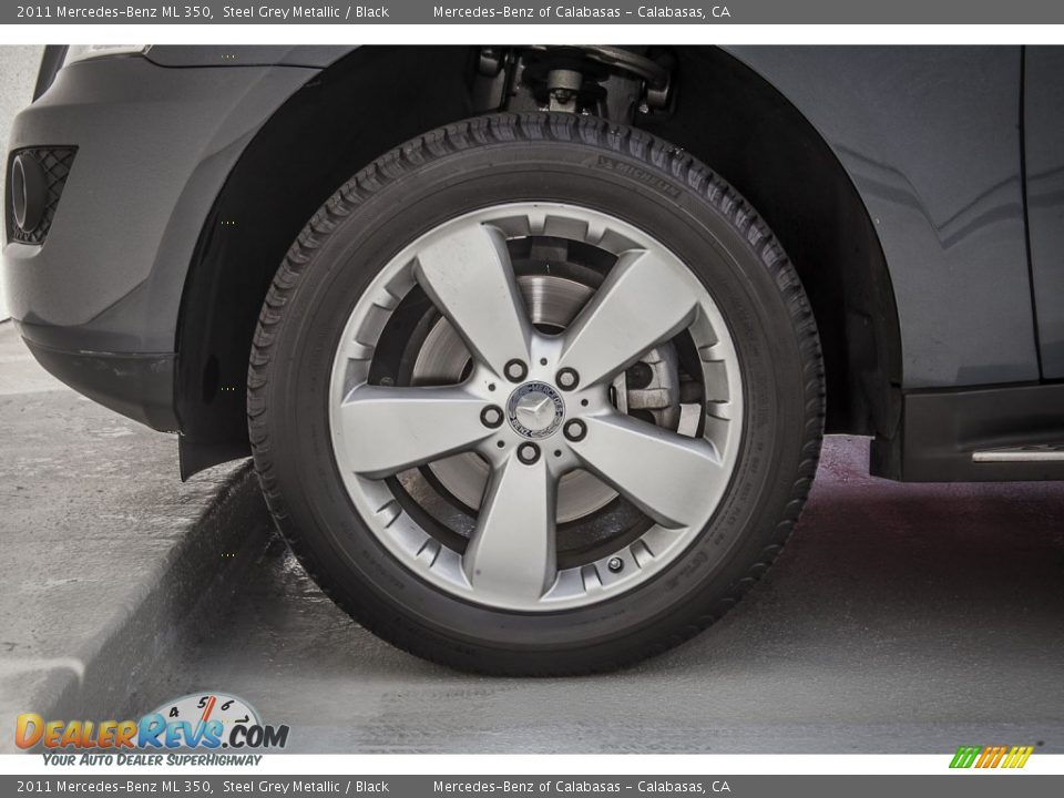 2011 Mercedes-Benz ML 350 Steel Grey Metallic / Black Photo #8