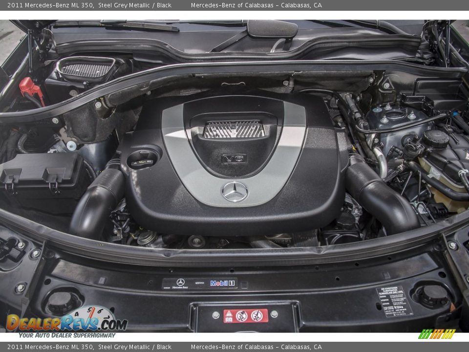 2011 Mercedes-Benz ML 350 Steel Grey Metallic / Black Photo #9