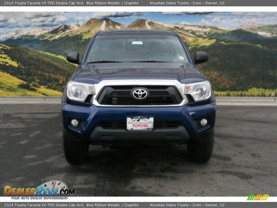 2014 Toyota Tacoma V6 TRD Double Cab 4x4 Blue Ribbon Metallic / Graphite Photo #2