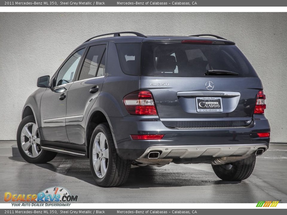 2011 Mercedes-Benz ML 350 Steel Grey Metallic / Black Photo #10