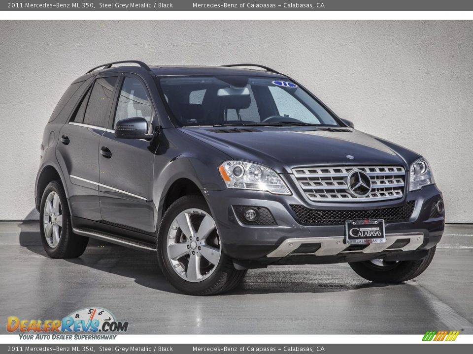 2011 Mercedes-Benz ML 350 Steel Grey Metallic / Black Photo #11