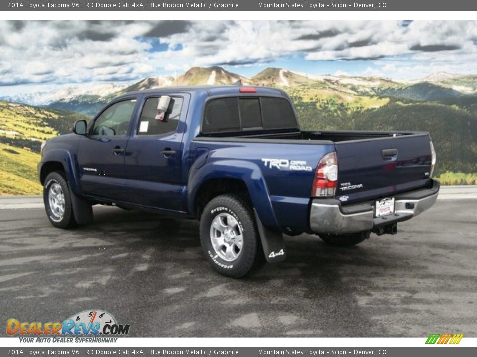 2014 Toyota Tacoma V6 TRD Double Cab 4x4 Blue Ribbon Metallic / Graphite Photo #3