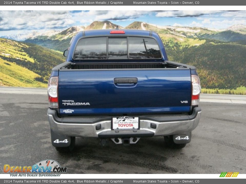 2014 Toyota Tacoma V6 TRD Double Cab 4x4 Blue Ribbon Metallic / Graphite Photo #4