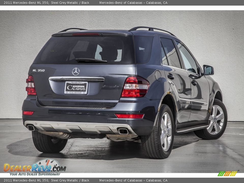 2011 Mercedes-Benz ML 350 Steel Grey Metallic / Black Photo #13