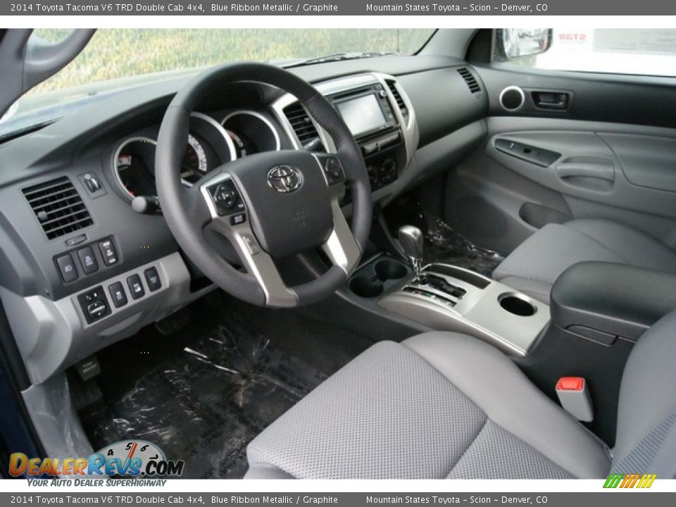 2014 Toyota Tacoma V6 TRD Double Cab 4x4 Blue Ribbon Metallic / Graphite Photo #5