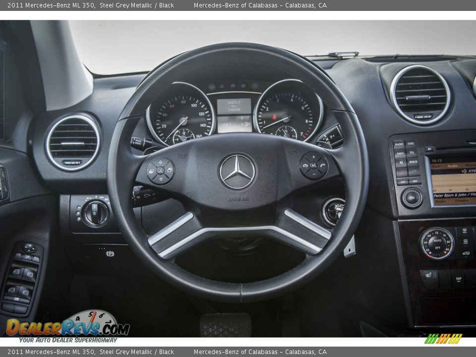 2011 Mercedes-Benz ML 350 Steel Grey Metallic / Black Photo #14