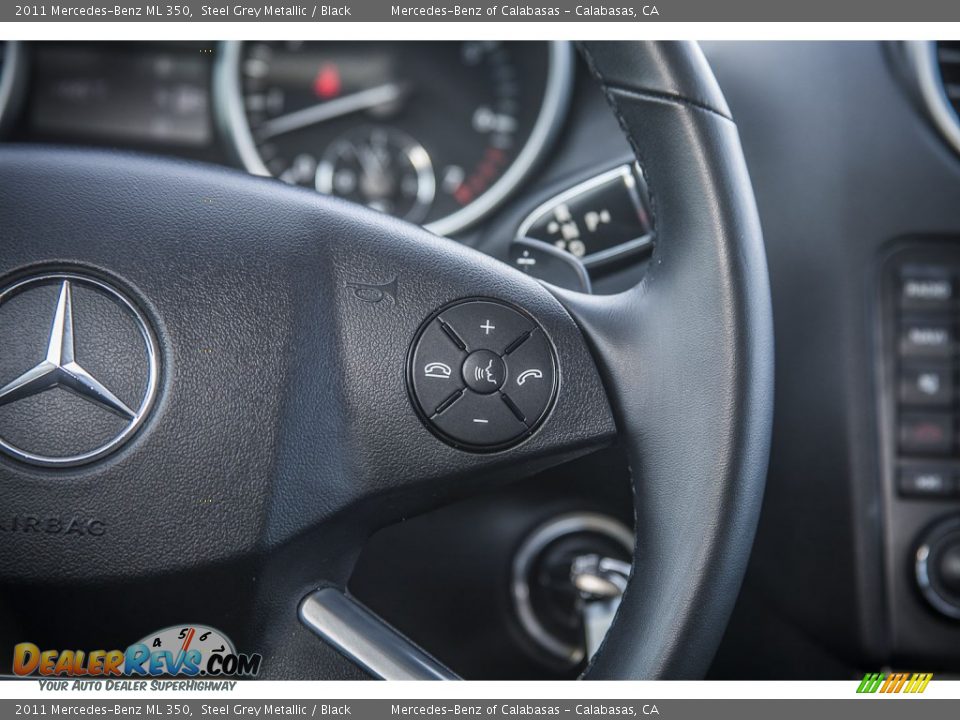 2011 Mercedes-Benz ML 350 Steel Grey Metallic / Black Photo #15