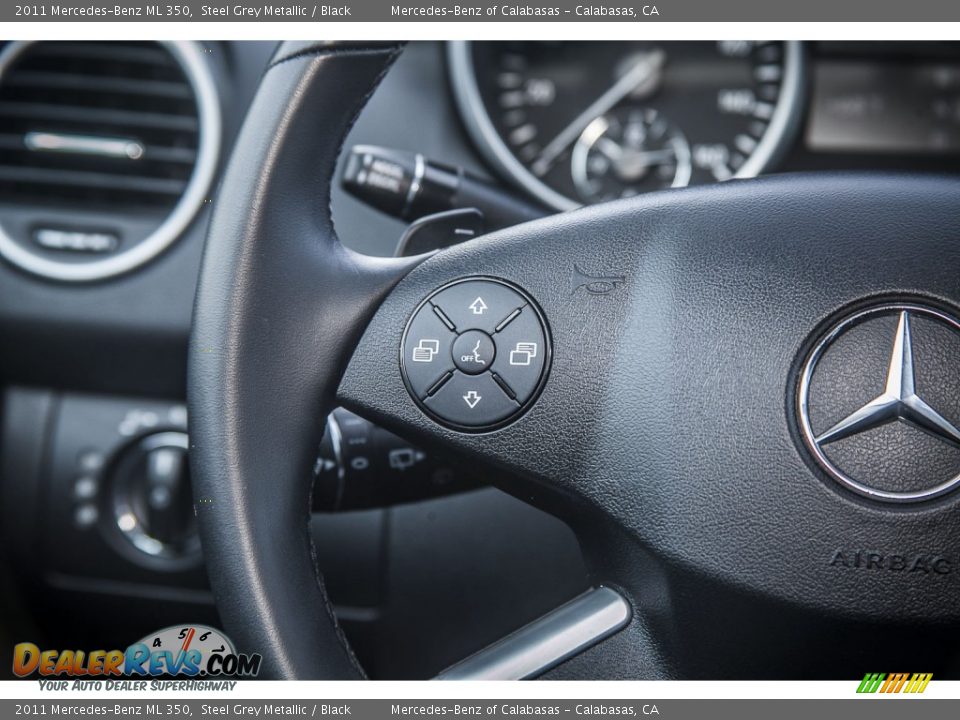 2011 Mercedes-Benz ML 350 Steel Grey Metallic / Black Photo #16