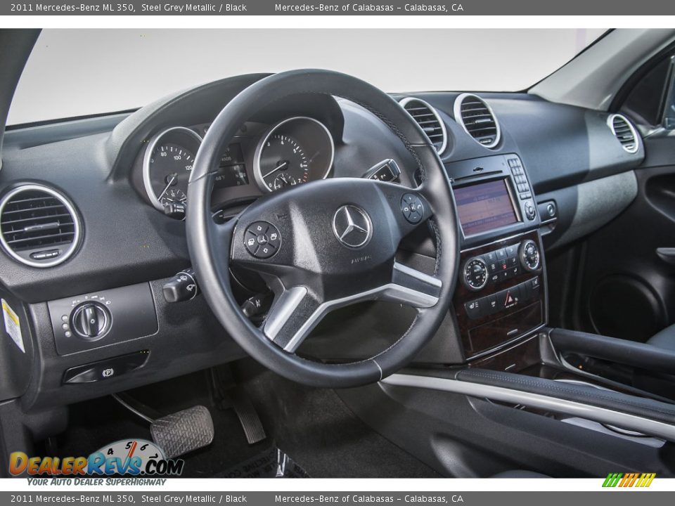 2011 Mercedes-Benz ML 350 Steel Grey Metallic / Black Photo #17