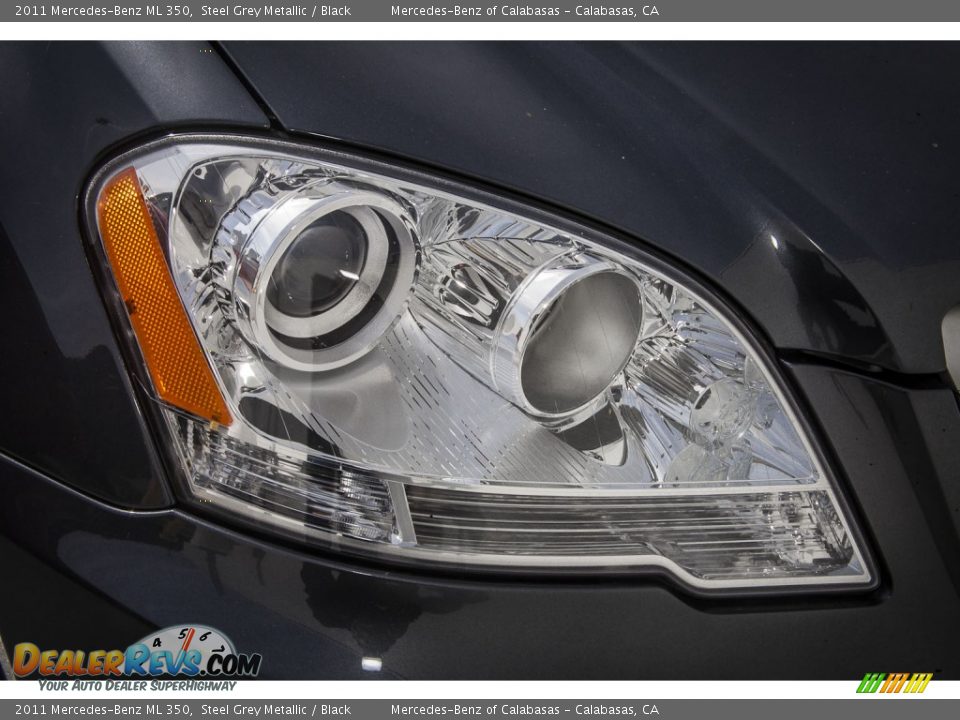 2011 Mercedes-Benz ML 350 Steel Grey Metallic / Black Photo #26