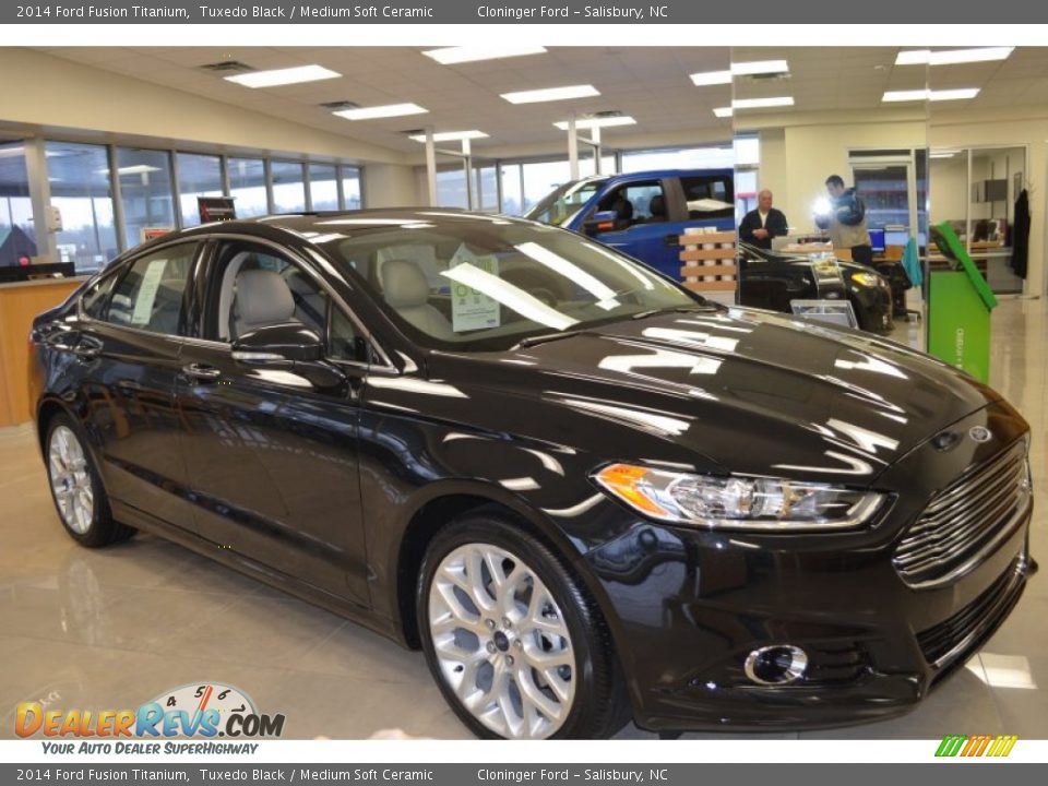2014 Ford Fusion Titanium Tuxedo Black / Medium Soft Ceramic Photo #1